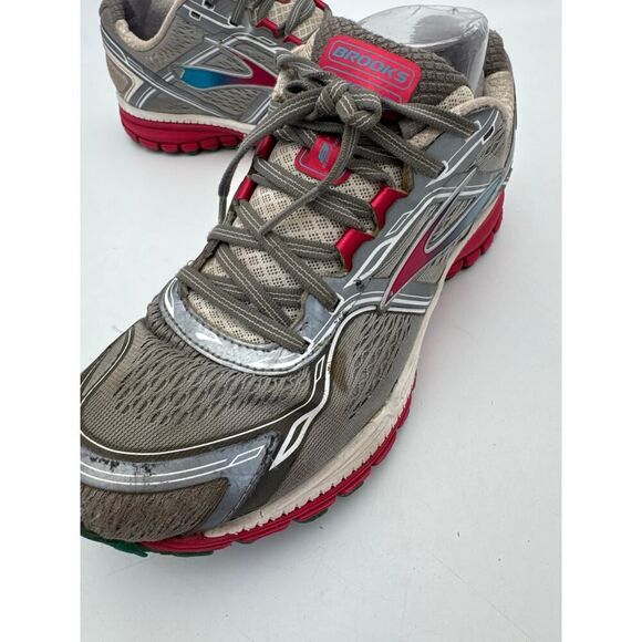 Brooks Adrenaline GTS 14 Women’s Running Shoes – Gray/Silver/Red - Picture 5 of 10